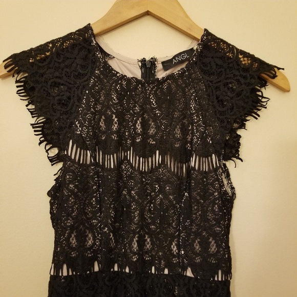 ANGL Black Lace Dress - Picture 3 of 4
